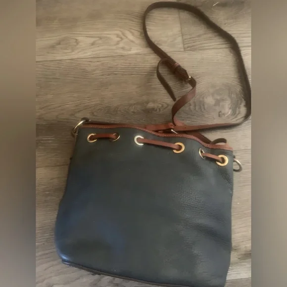 vintage Aimee Pebble Dooney & Bourke leather Bucket shoulder bag - Picture 2 of 12